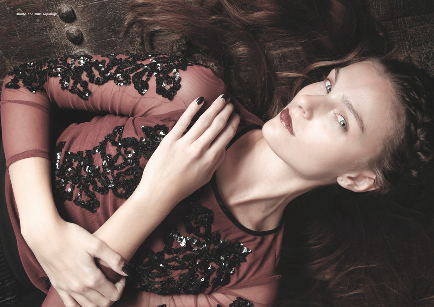 Blouse and skirt Topshop.